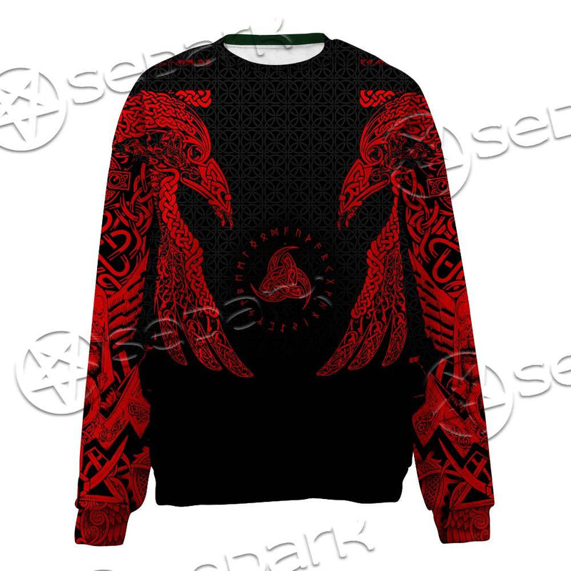Ravens Norse Mythology Red Pattern SED-0697 Unisex Sweatshirt