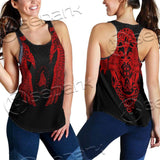 Ravens Norse Mythology Red Pattern SED-0697 Women Tank Top