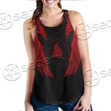 Ravens Norse Mythology Red Pattern SED-0697 Women Tank Top