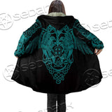 Ravens Norse Mythology Green Pattern SED-0698 Cloak