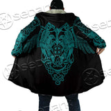 Ravens Norse Mythology Green Pattern SED-0698 Cloak