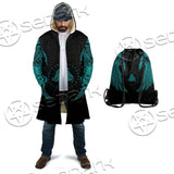 Ravens Norse Mythology Green Pattern SED-0698 Cloak