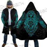 Ravens Norse Mythology Green Pattern SED-0698 Cloak