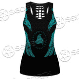 Ravens Norse Mythology Green Pattern SED-0698 Women Tank Top