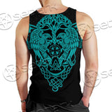 Ravens Norse Mythology Green Pattern SED-0698 Men Tank-tops