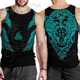 Ravens Norse Mythology Green Pattern SED-0698 Men Tank-tops