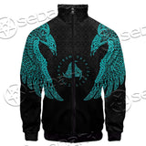 Ravens Norse Mythology Green Pattern SED-0698 Jacket