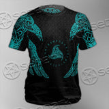 Ravens Norse Mythology Green Pattern SED-0698 Unisex T-shirt