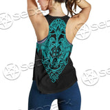 Ravens Norse Mythology Green Pattern SED-0698 Women Tank Top