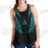 Ravens Norse Mythology Green Pattern SED-0698 Women Tank Top