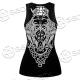 Ravens Norse Mythology White Pattern SED-0699 Women Tank Top