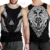 Ravens Norse Mythology White Pattern SED-0699 Men Tank-tops