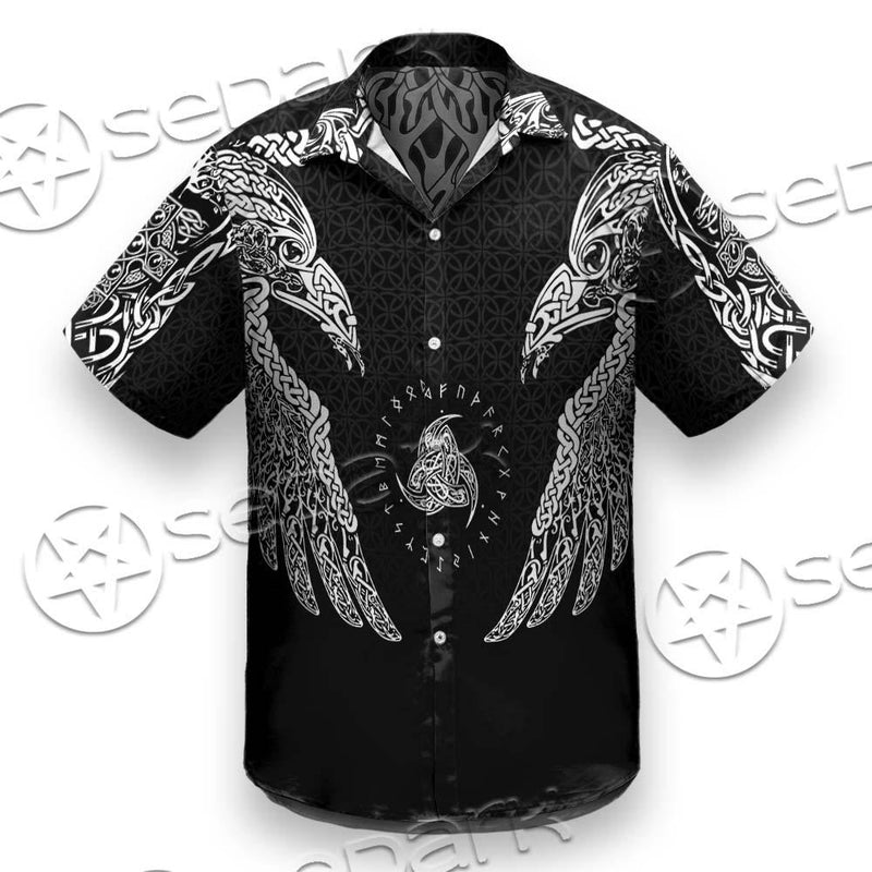 Ravens Norse Mythology White Pattern SED-0699 Shirt Allover