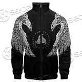 Ravens Norse Mythology White Pattern SED-0699 Jacket