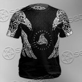 Ravens Norse Mythology White Pattern SED-0699 Unisex T-shirt