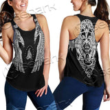 Ravens Norse Mythology White Pattern SED-0699 Women Tank Top