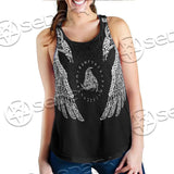 Ravens Norse Mythology White Pattern SED-0699 Women Tank Top