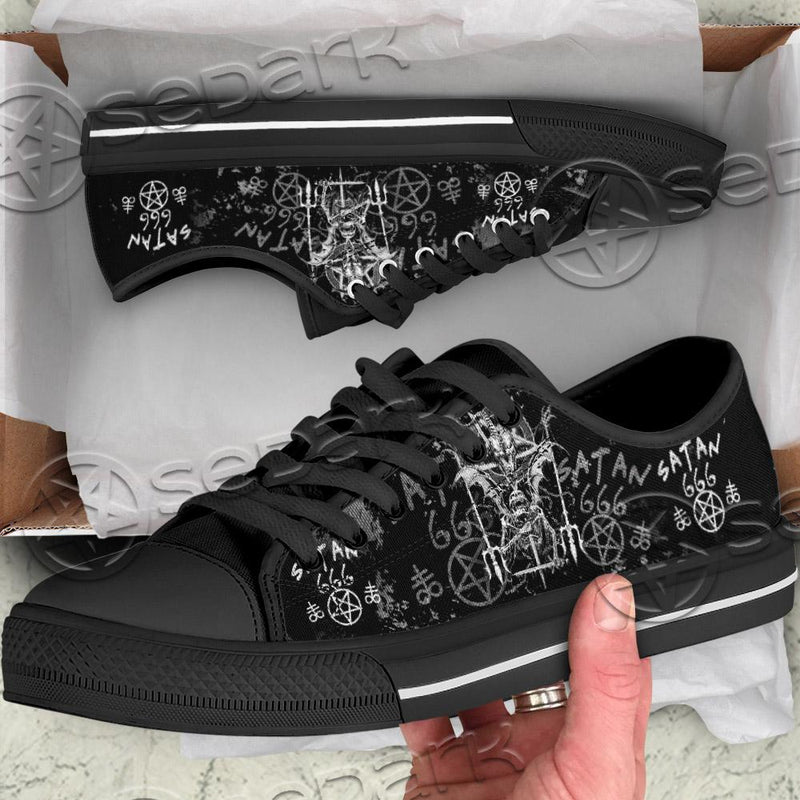Sigil Of Baphomet 666 SED-0713 Unisex Canvas Shoes Low Top