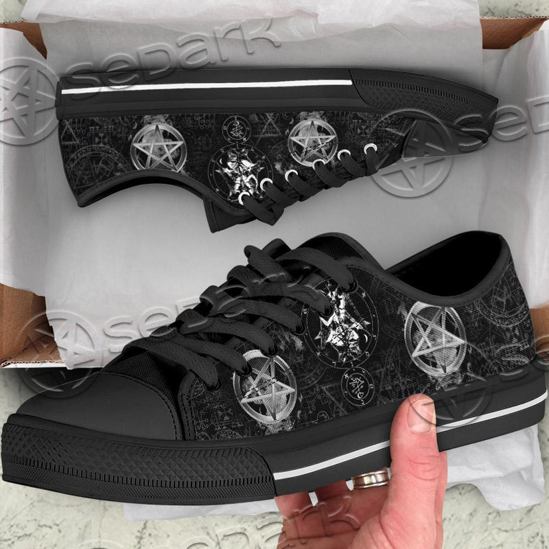 Sigil Of Baphomet SED-0715 Unisex Canvas Shoes Low Top