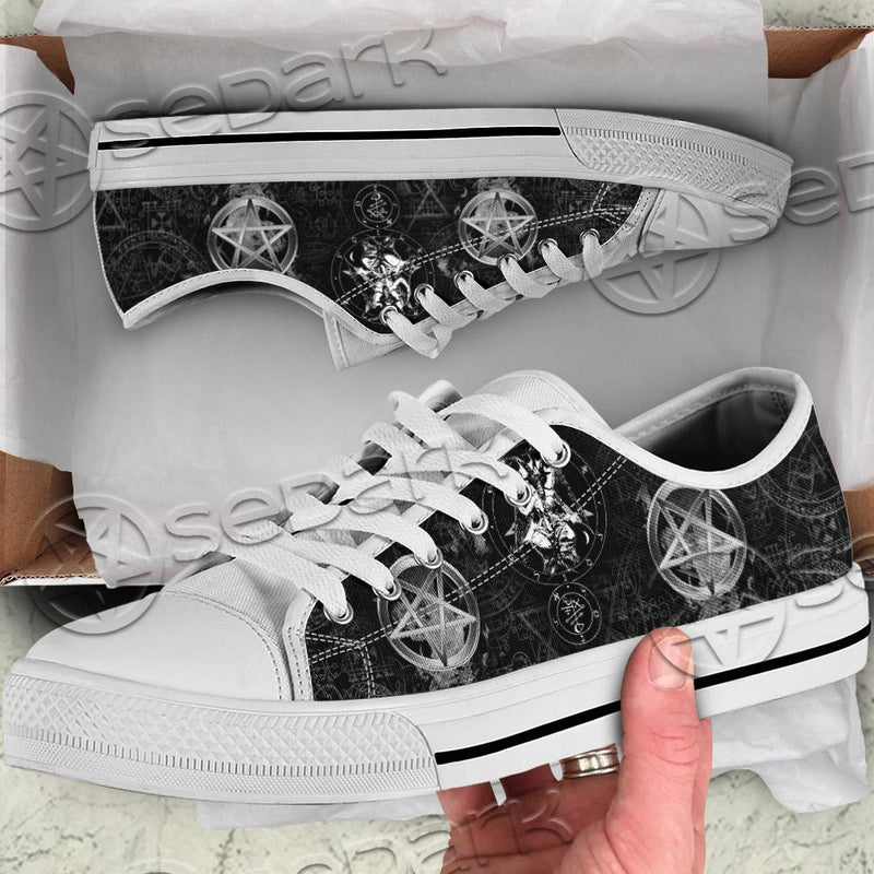Sigil Of Baphomet SED-0715 Unisex Canvas Shoes Low Top