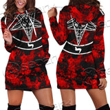 Red Sigil Baphomet SED-0718 Hoodie Dress