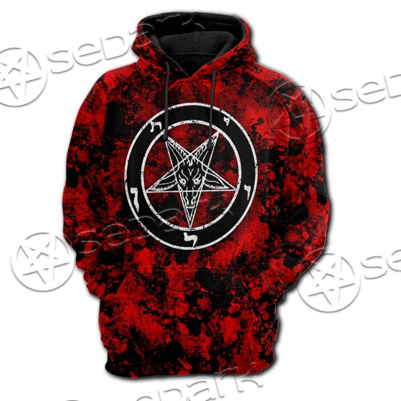 Red Sigil Baphomet SED-0718 Hoodie & Zip Hoodie Raglan