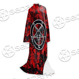 Red Sigil Baphomet SED-0718 Sleeved Blanket
