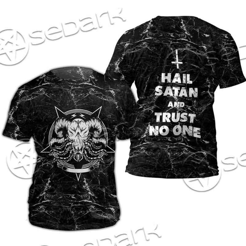 Hail Satan And Trust No One SED-0719 Unisex T-shirt