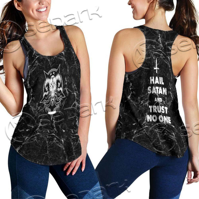 Hail Satan And Trust No One SED-0719 Women Tank Top