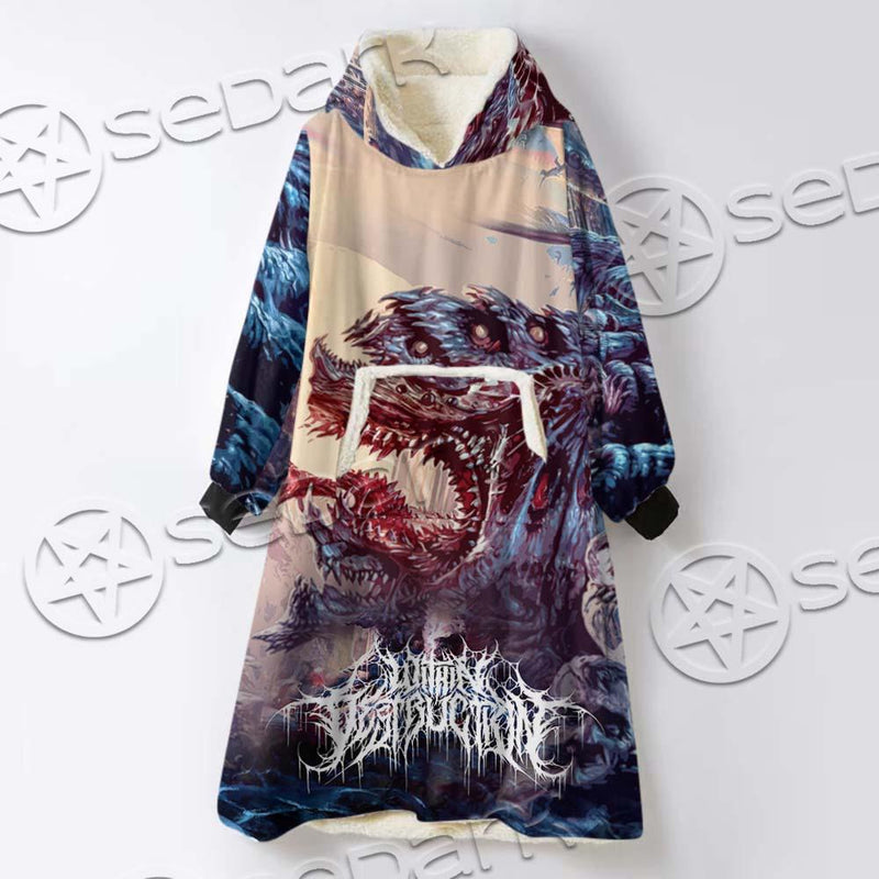 Satan Within Destruction SED-0721 Oversized Sherpa Blanket Hoodie