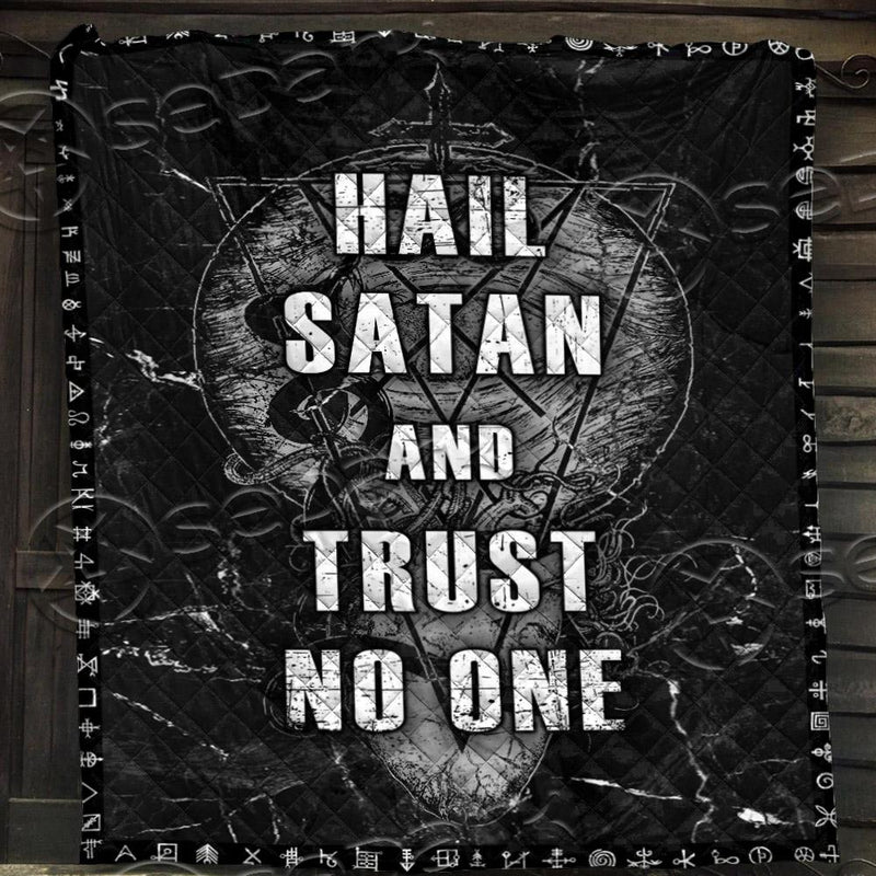 Hail Satan And Trust No One SED-0722 Quilt