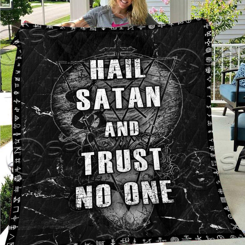 Hail Satan And Trust No One SED-0722 Quilt