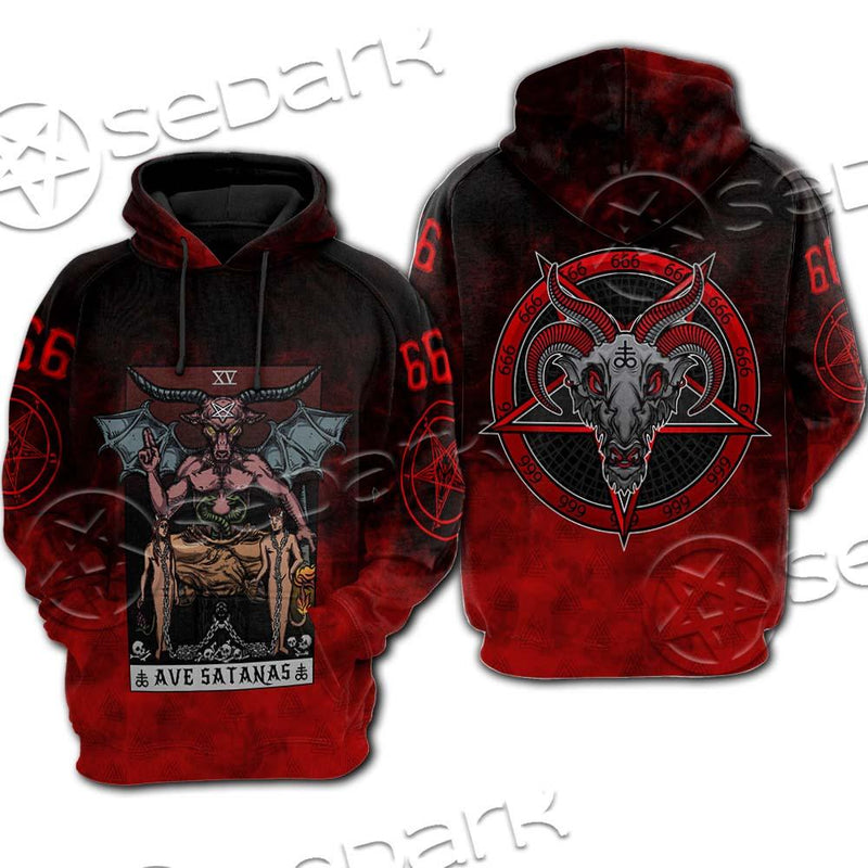 Satan Tarot Card SED-0726 Hoodie & Zip Hoodie Raglan