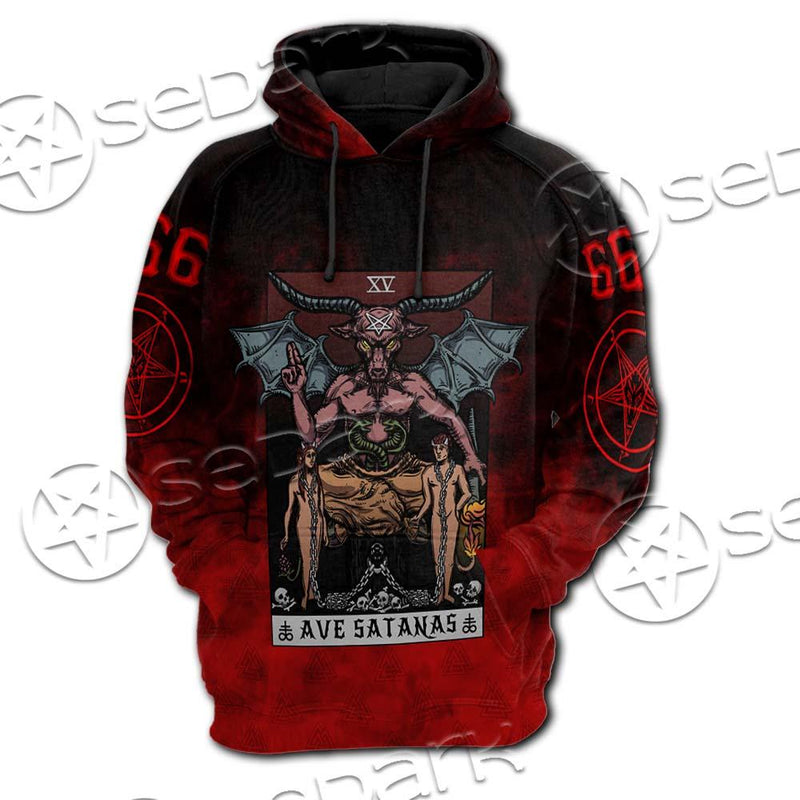 Satan Tarot Card SED-0726 Hoodie & Zip Hoodie Raglan