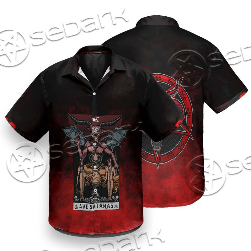 Satan Tarot Card SED-0726 Shirt Allover