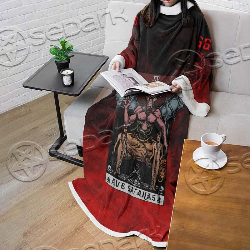 Satan Tarot Card SED-0726 Sleeved Blanket