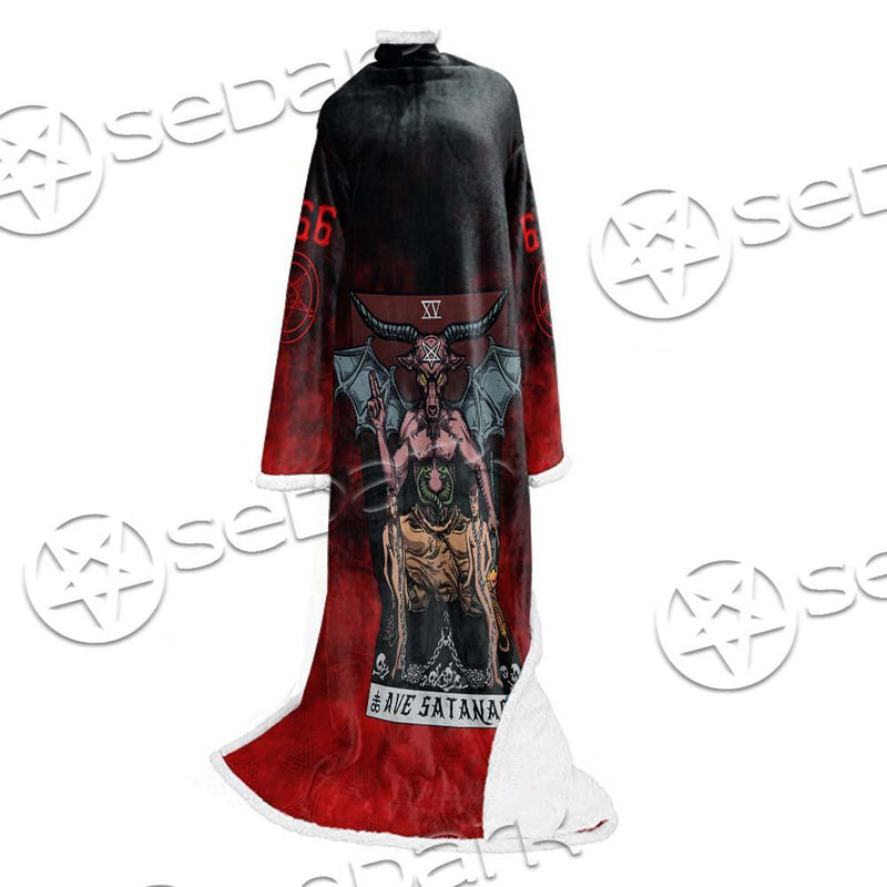 Satan Tarot Card SED-0726 Sleeved Blanket