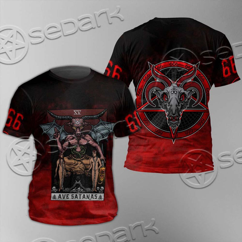 Satan Tarot Card SED-0726 Unisex T-shirt