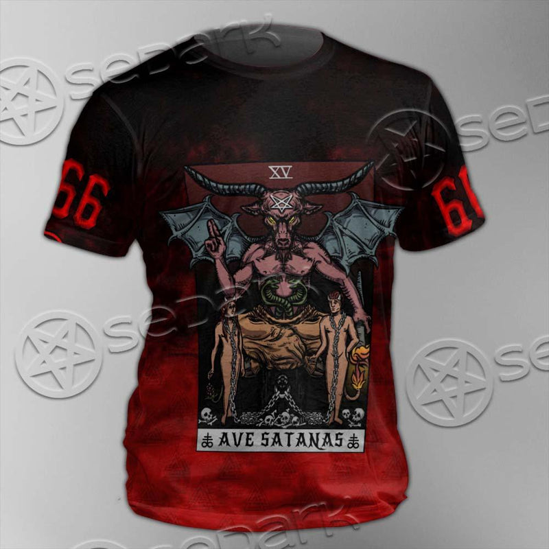 Satan Tarot Card SED-0726 Unisex T-shirt