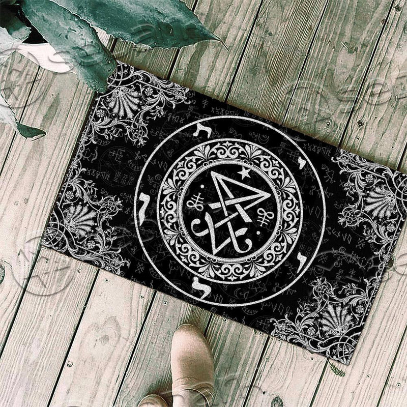 Satanic Leviathan Occult Boho SED-0728 Door Mat