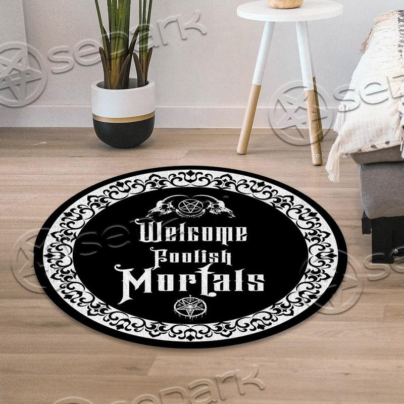 Baphomet Sigil Goat Head SED-0731 Round Carpet