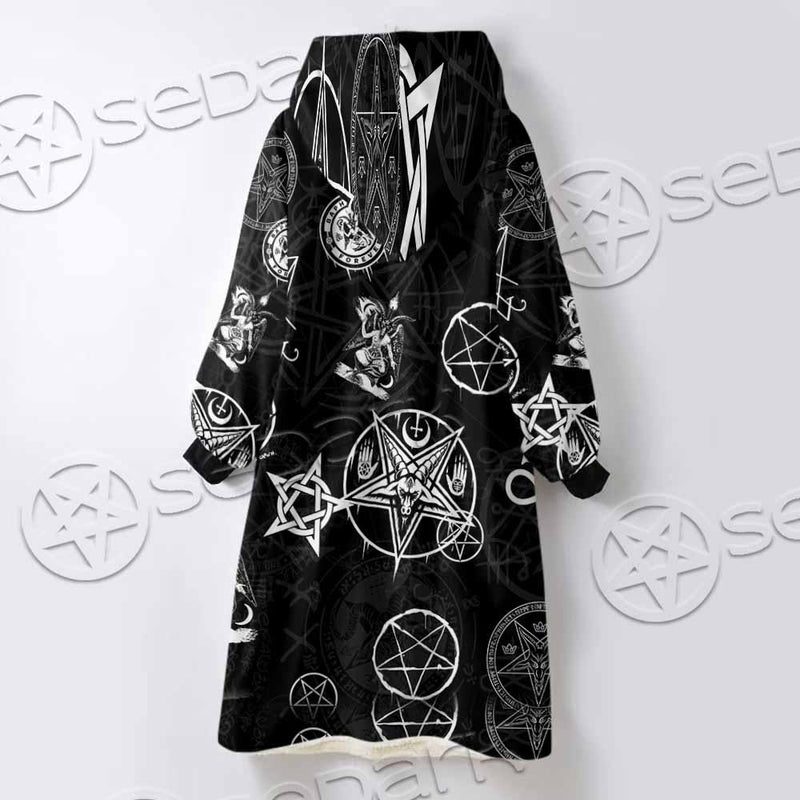 Baphomet Forever Occult SED-0732 Oversized Sherpa Blanket Hoodie