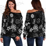 Baphomet Forever Occult SED-0732 Off Shoulder Sweaters
