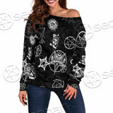 Baphomet Forever Occult SED-0732 Off Shoulder Sweaters