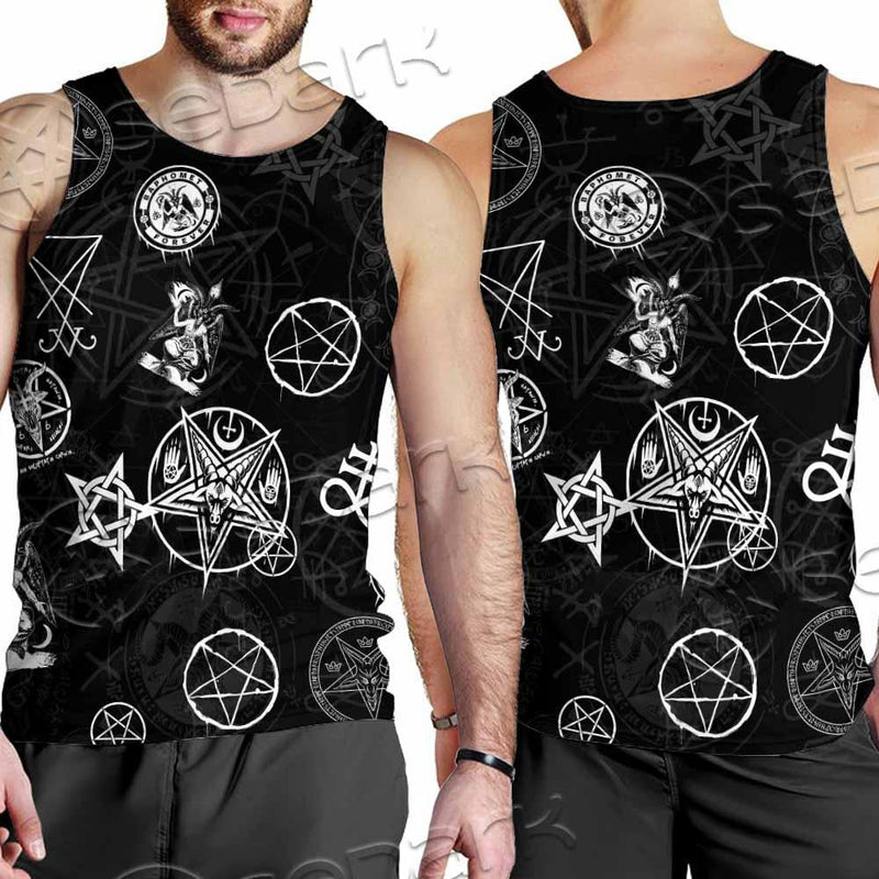 Baphomet Forever Occult SED-0732 Men Tank-tops