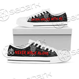 Satan Walks With Me SED-0734 Unisex Canvas Shoes Low Top