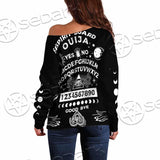 Gothic Spirit Board Ouija SED-0745 Off Shoulder Sweaters