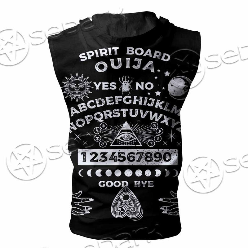 Gothic Spirit Board Ouija SED-0745 Zip Sleeveless Hoodie