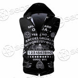 Gothic Spirit Board Ouija SED-0745 Zip Sleeveless Hoodie