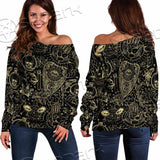 Gothic Witchy Witchcraft SED-0746 Off Shoulder Sweaters